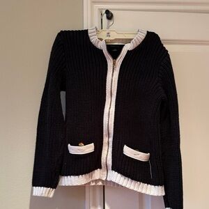 Tommy Hilfiger Black and Cream Cardigan